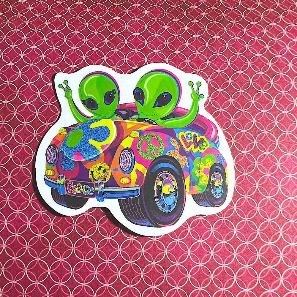 Love Bug Alien ET EBE Traveler Star Person Space People Single Decor Sticker